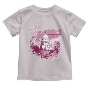 Washington DC Cherry Blossoms Toddler T Shirt Capitol Building Sakura TS11 Ice Gray Print Your Wear