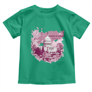 Washington DC Cherry Blossoms Toddler T Shirt Capitol Building Sakura TS11 Irish Green Print Your Wear