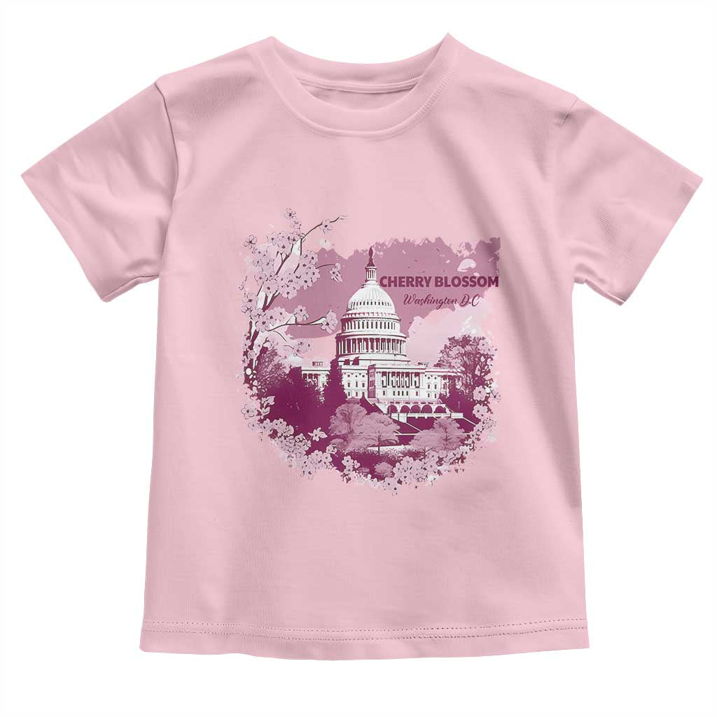 Washington DC Cherry Blossoms Toddler T Shirt Capitol Building Sakura TS11 Light Pink Print Your Wear