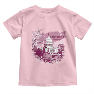 Washington DC Cherry Blossoms Toddler T Shirt Capitol Building Sakura TS11 Light Pink Print Your Wear