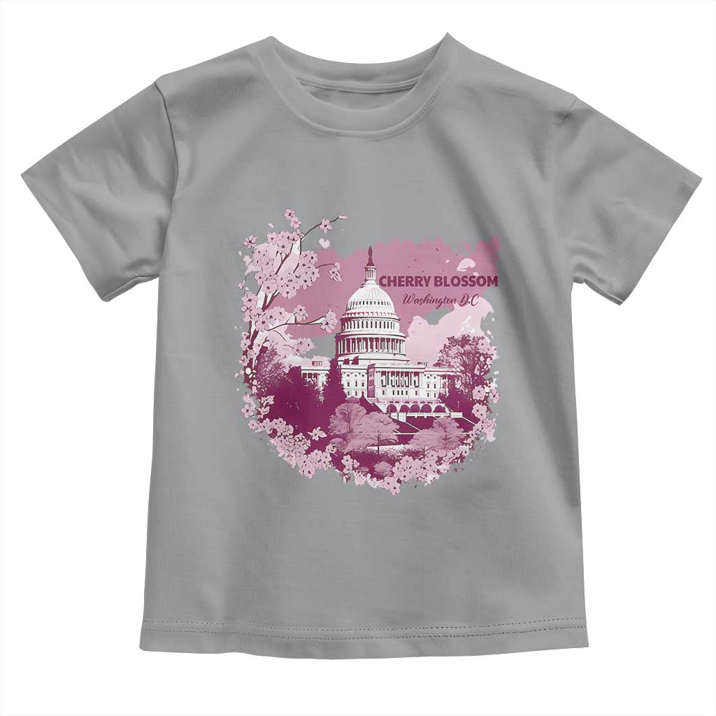 Washington DC Cherry Blossoms Toddler T Shirt Capitol Building Sakura TS11 Sport Gray Print Your Wear