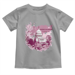 Washington DC Cherry Blossoms Toddler T Shirt Capitol Building Sakura TS11 Sport Gray Print Your Wear