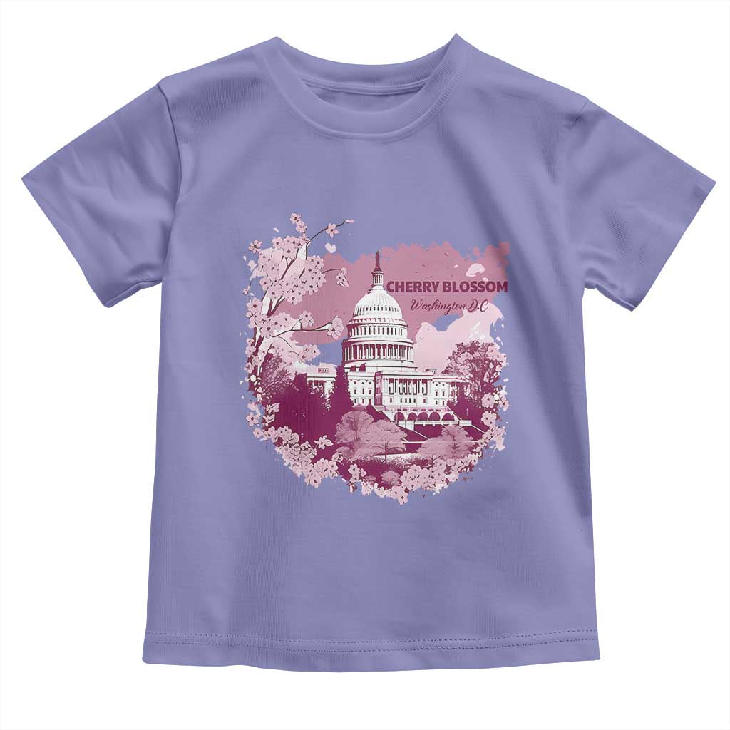 Washington DC Cherry Blossoms Toddler T Shirt Capitol Building Sakura TS11 Violet Print Your Wear
