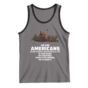We Are Americans Funny Patriotic Tank Top Revolutionary War TS02 Deep Heather Black Print Your Wear