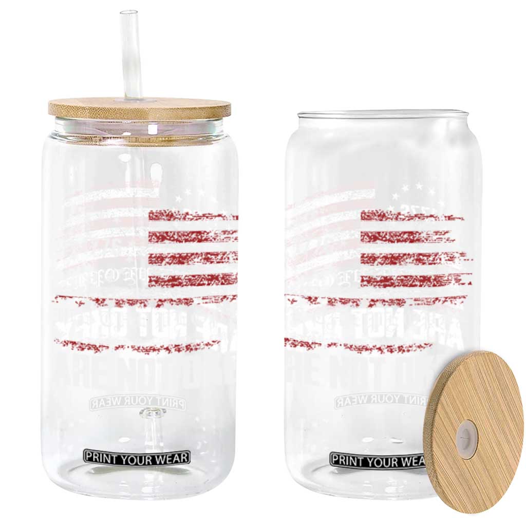 We Are Not Okay Glass Can US Flag We The People TS10 Black Print Your Wear