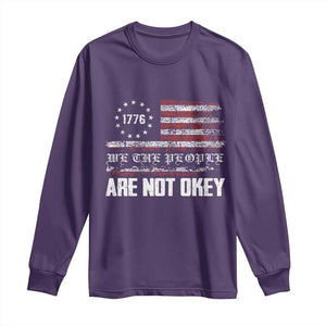 We Are Not Okay Long Sleeve Shirt US Flag We The People TS10 Purple Print Your Wear