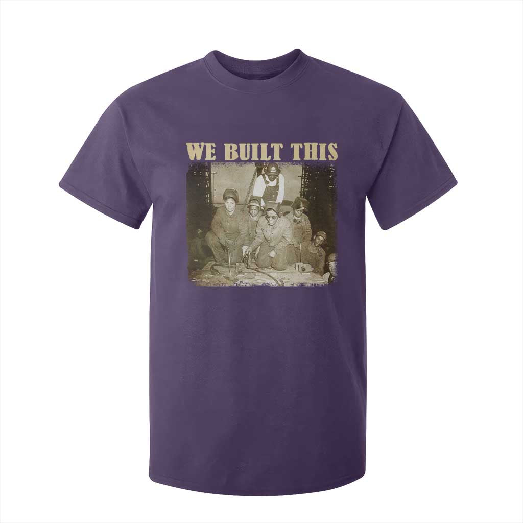 We Built African American Worker T Shirt For Kid Black History Month TS11 Purple Print Your Wear