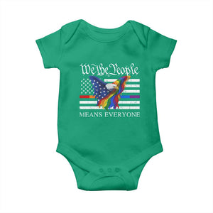 We The People Means Everyone US Constitution LGBT Pride Baby Onesie Rainbow Bald Eagle TS11 Irish Green Print Your Wear