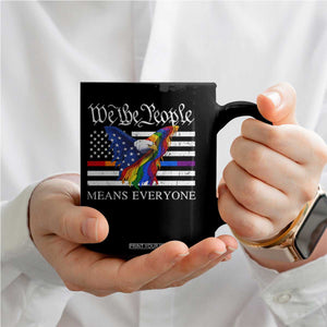We The People Means Everyone US Constitution LGBT Pride Coffee Mug Rainbow Bald Eagle TS11 Print Your Wear