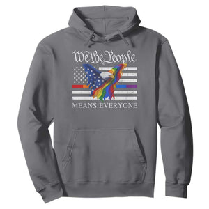 We The People Means Everyone US Constitution LGBT Pride Hoodie Rainbow Bald Eagle TS11 Charcoal Print Your Wear