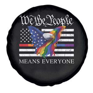 We The People Means Everyone US Constitution LGBT Pride Spare Tire Cover Rainbow Bald Eagle TS11 Print Your Wear