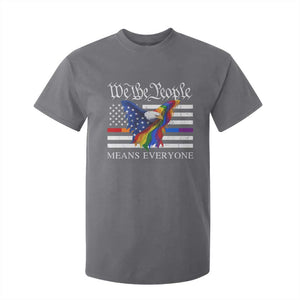 We The People Means Everyone US Constitution LGBT Pride T Shirt For Kid Rainbow Bald Eagle TS11 Charcoal Print Your Wear