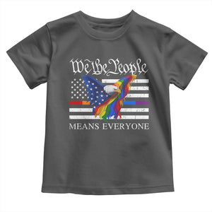 We The People Means Everyone US Constitution LGBT Pride Toddler T Shirt Rainbow Bald Eagle TS11 Dark Heather Print Your Wear