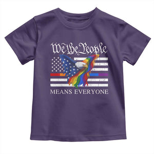 We The People Means Everyone US Constitution LGBT Pride Toddler T Shirt Rainbow Bald Eagle TS11 Purple Print Your Wear