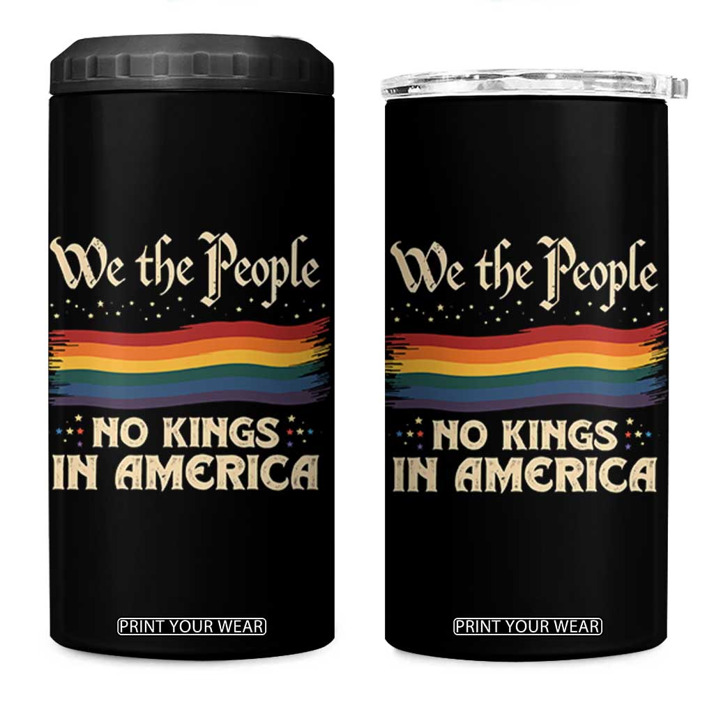 We The People No Kings In America 4 in 1 Can Cooler Tumbler Pride Month LGBTQ TS10 One Size: 16 oz Black Print Your Wear