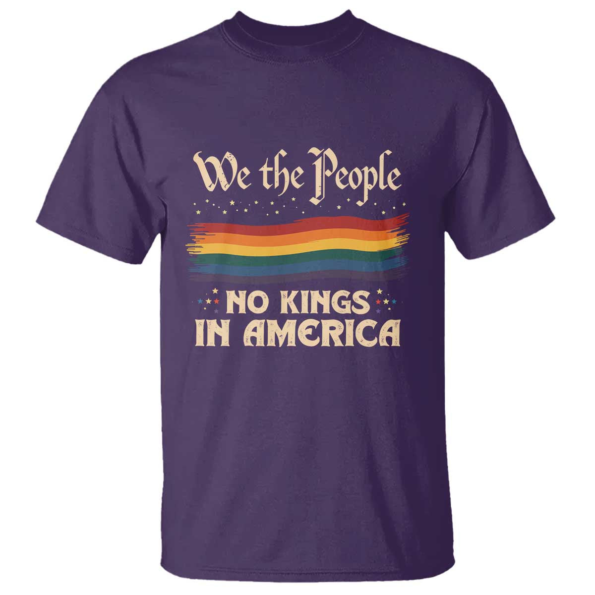 We The People No Kings In America T Shirt Pride Month LGBTQ TS10 Purple Print Your Wear