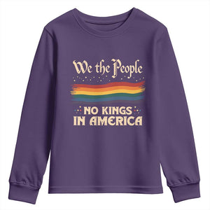 We The People No Kings In America Youth Sweatshirt Pride Month LGBTQ TS10 Purple Print Your Wear