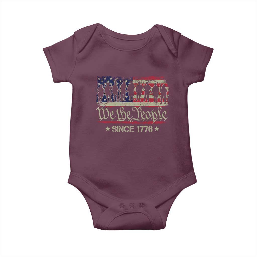 We The People Since 1776 Baby Onesie 250 Years America Anniversary Vintage American Flag TS11 Maroon Print Your Wear