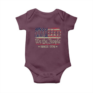 We The People Since 1776 Baby Onesie 250 Years America Anniversary Vintage American Flag TS11 Maroon Print Your Wear