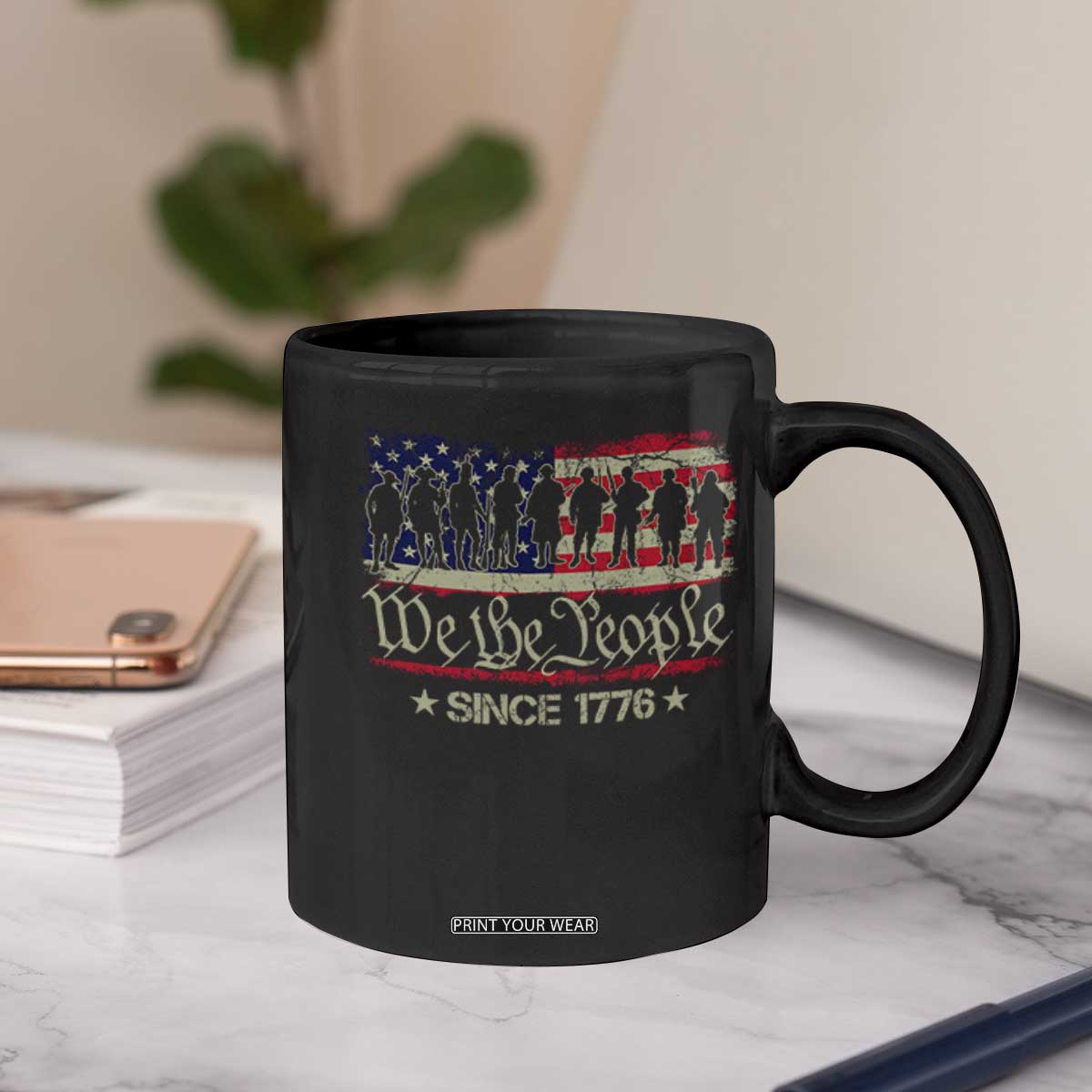 We The People Since 1776 Coffee Mug 250 Years America Anniversary Vintage American Flag TS11 Print Your Wear