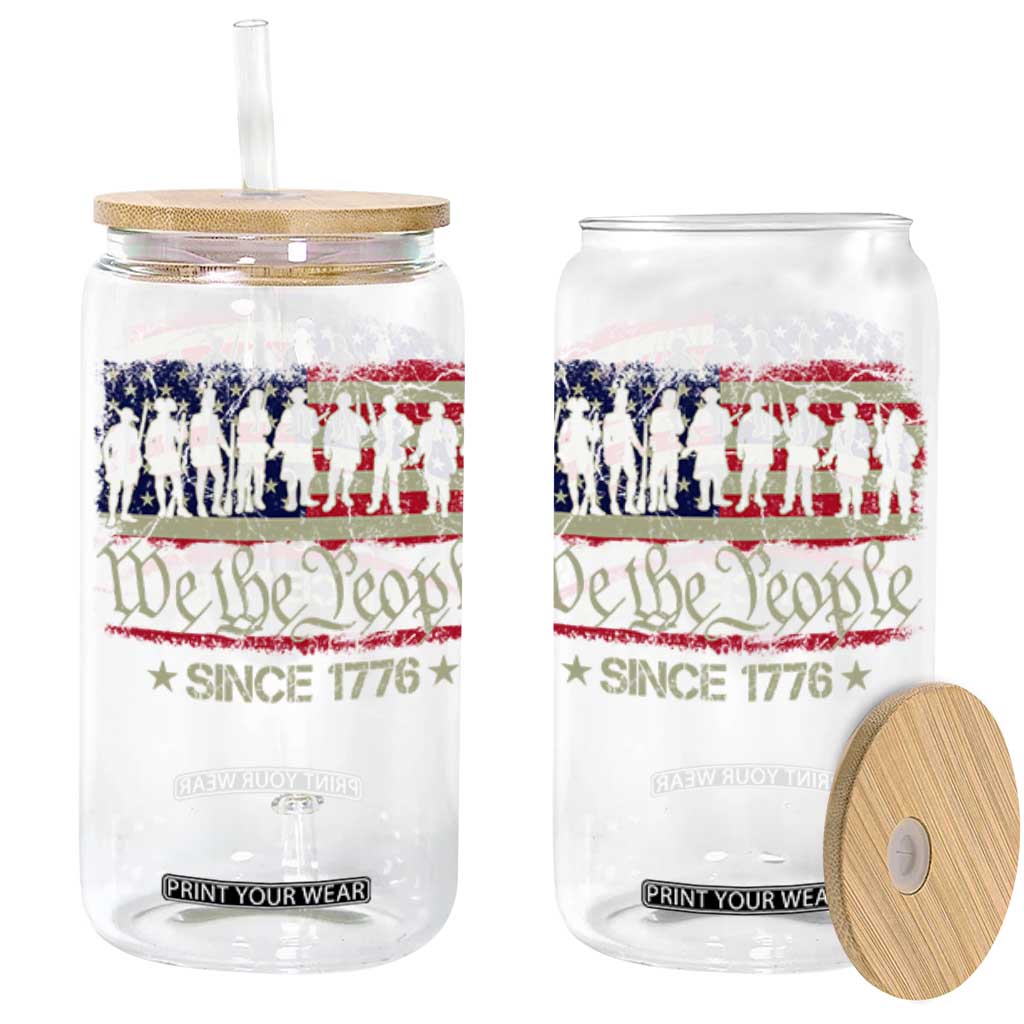 We The People Since 1776 Glass Can 250 Years America Anniversary Vintage American Flag TS11 Black Print Your Wear