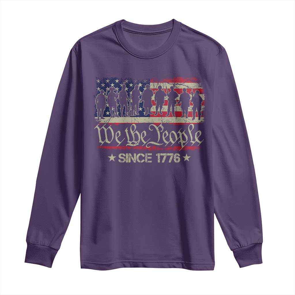 We The People Since 1776 Long Sleeve Shirt 250 Years America Anniversary Vintage American Flag TS11 Purple Print Your Wear