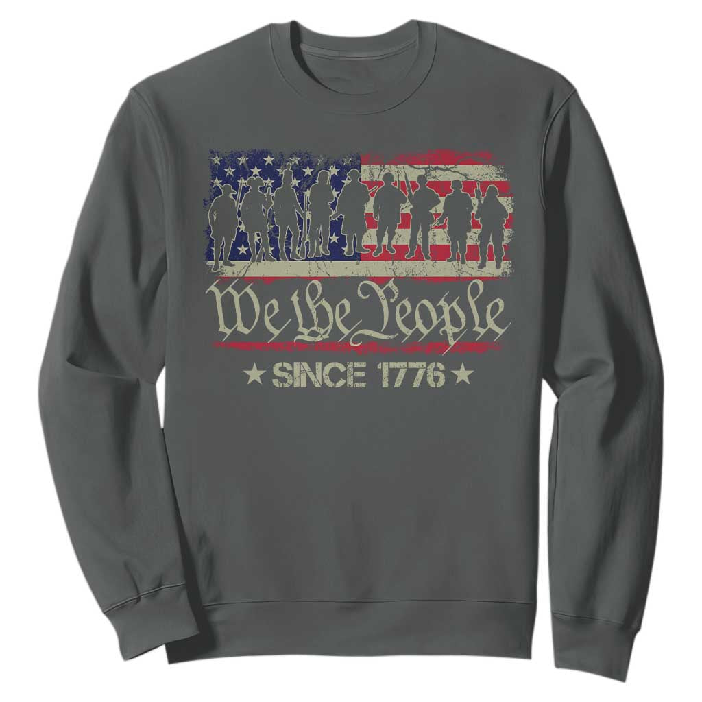 We The People Since 1776 Sweatshirt 250 Years America Anniversary Vintage American Flag TS11 Dark Heather Print Your Wear