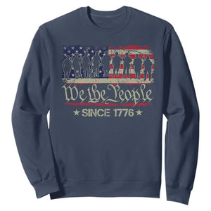 We The People Since 1776 Sweatshirt 250 Years America Anniversary Vintage American Flag TS11 Navy Print Your Wear