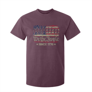 We The People Since 1776 T Shirt For Kid 250 Years America Anniversary Vintage American Flag TS11 Maroon Print Your Wear