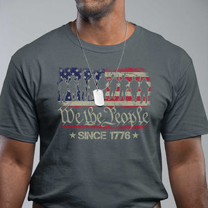 We The People Since 1776 T Shirt 250 Years America Anniversary Vintage American Flag TS11 Dark Heather Print Your Wear