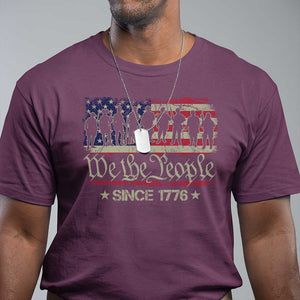 We The People Since 1776 T Shirt 250 Years America Anniversary Vintage American Flag TS11 Maroon Print Your Wear