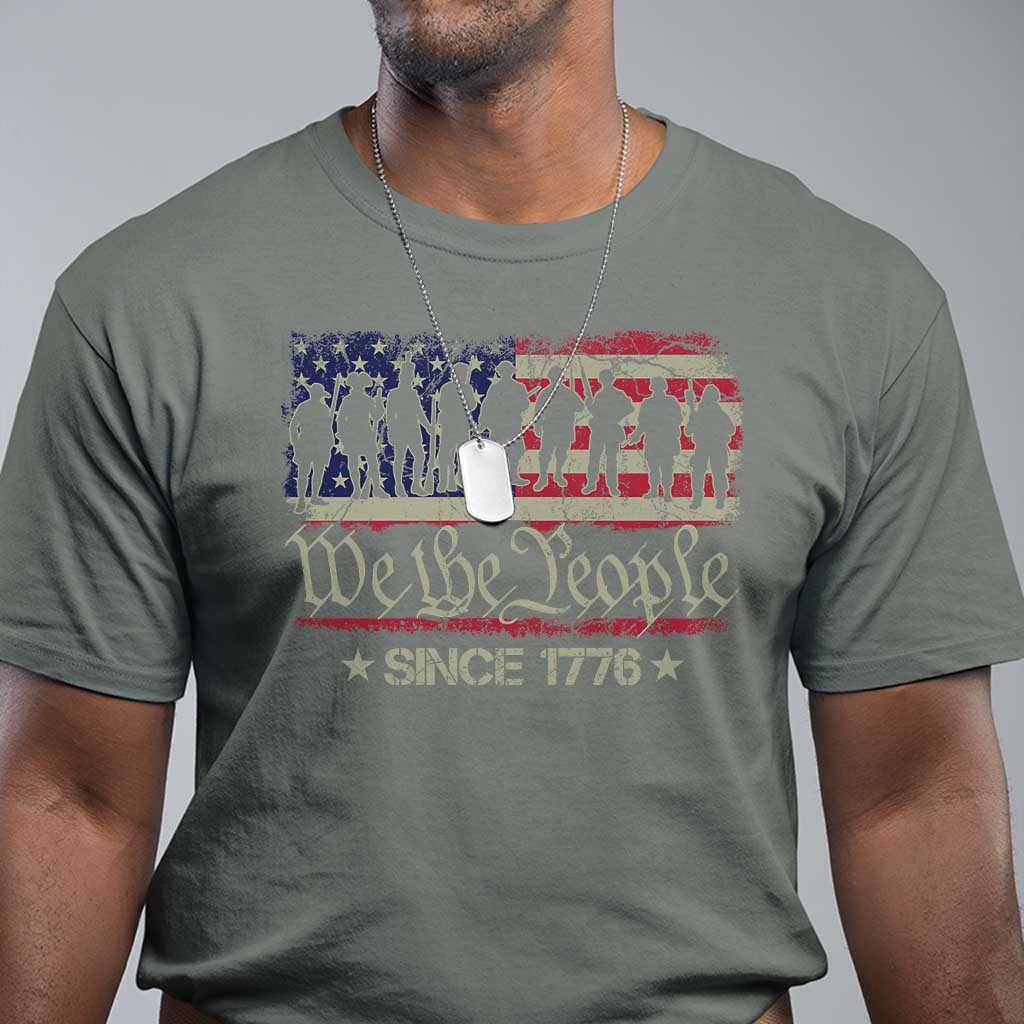 We The People Since 1776 T Shirt 250 Years America Anniversary Vintage American Flag TS11 Military Green Print Your Wear