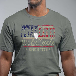 We The People Since 1776 T Shirt 250 Years America Anniversary Vintage American Flag TS11 Military Green Print Your Wear
