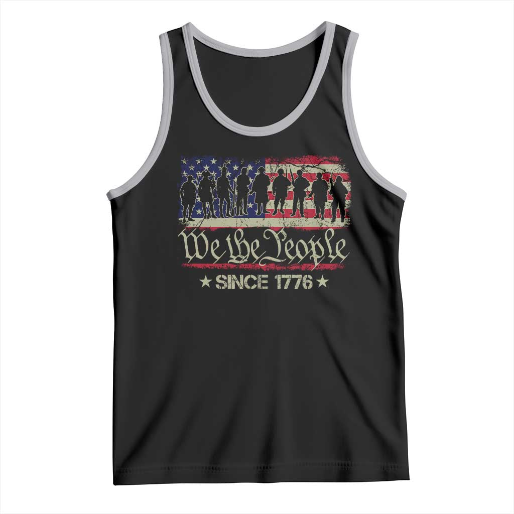 We The People Since 1776 Tank Top 250 Years America Anniversary Vintage American Flag TS11 Black Athletic Heather Print Your Wear