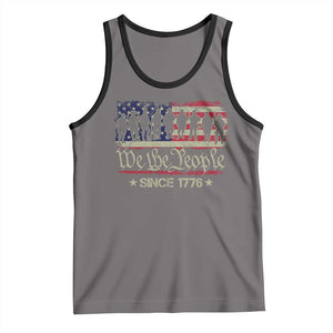 We The People Since 1776 Tank Top 250 Years America Anniversary Vintage American Flag TS11 Deep Heather Black Print Your Wear