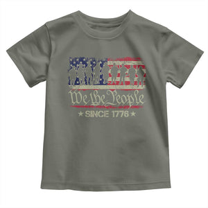 We The People Since 1776 Toddler T Shirt 250 Years America Anniversary Vintage American Flag TS11 Military Green Print Your Wear