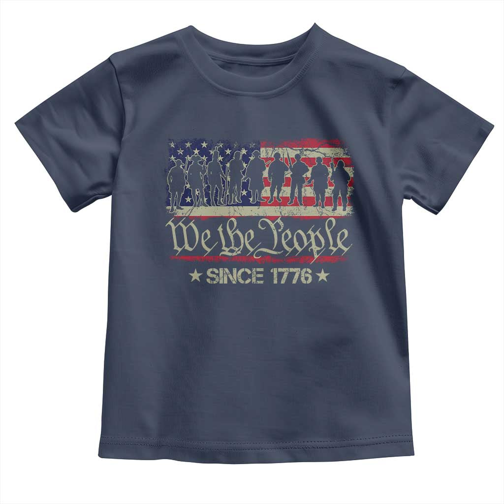 We The People Since 1776 Toddler T Shirt 250 Years America Anniversary Vintage American Flag TS11 Navy Print Your Wear