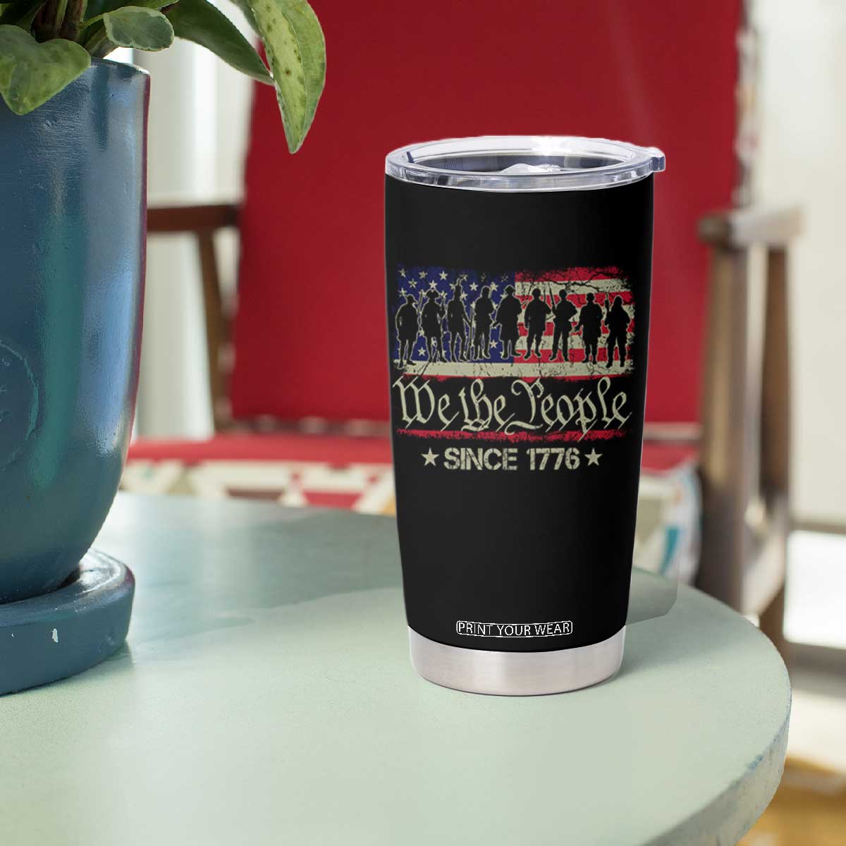 We The People Since 1776 Tumbler Cup 250 Years America Anniversary Vintage American Flag TS11 Print Your Wear
