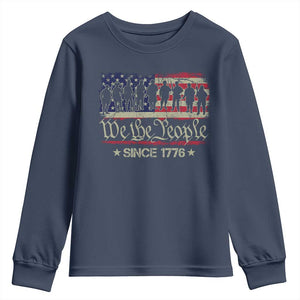 We The People Since 1776 Youth Sweatshirt 250 Years America Anniversary Vintage American Flag TS11 Navy Print Your Wear