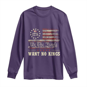 We The People Want No Kings Long Sleeve Shirt Retro June 14th Vintage 1776 Flag Patriotic TS02 Purple Print Your Wear
