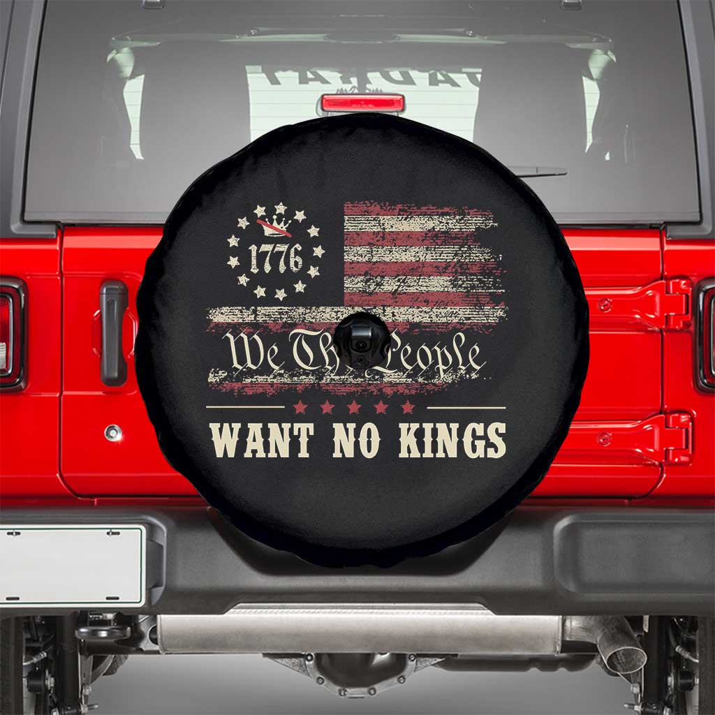 We The People Want No Kings Spare Tire Cover Retro June 14th Vintage 1776 Flag Patriotic TS02 Black Print Your Wear