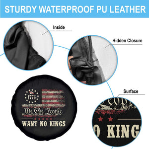 We The People Want No Kings Spare Tire Cover Retro June 14th Vintage 1776 Flag Patriotic TS02 Print Your Wear