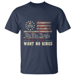 We The People Want No Kings T Shirt Retro June 14th Vintage 1776 Flag Patriotic TS02 Navy Print Your Wear