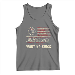 We The People Want No Kings Tank Top Retro June 14th Vintage 1776 Flag Patriotic TS02 Black Heather Print Your Wear