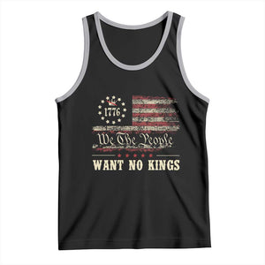We The People Want No Kings Tank Top Retro June 14th Vintage 1776 Flag Patriotic TS02 Black Athletic Heather Print Your Wear