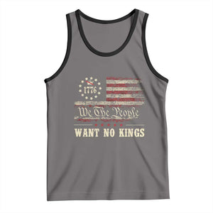 We The People Want No Kings Tank Top Retro June 14th Vintage 1776 Flag Patriotic TS02 Deep Heather Black Print Your Wear