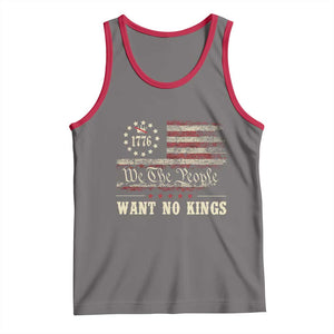 We The People Want No Kings Tank Top Retro June 14th Vintage 1776 Flag Patriotic TS02 Deep Heather Red Print Your Wear