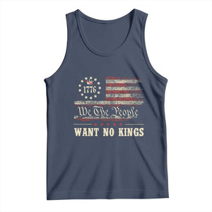 We The People Want No Kings Tank Top Retro June 14th Vintage 1776 Flag Patriotic TS02 Navy Print Your Wear