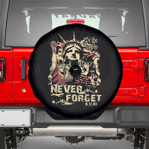 We Will Never Forget Spare Tire Cover American Memorial Patriot Day TS02 Black Print Your Wear