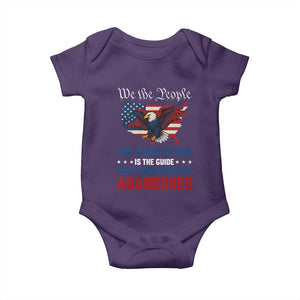 We the People Patriotic Eagle Baby Onesie Defend the Constitution American Flag TS02 Purple Print Your Wear